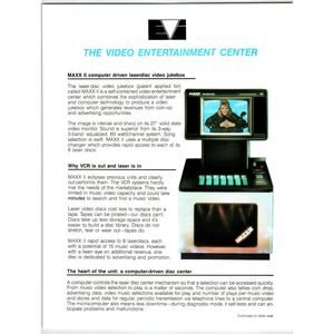 The Video Jukebox Entertainment Center FLYER Laserdisc Visual Phonograph Promo